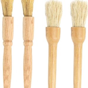 4 stuks koffiemolen reinigingsborstel, bamboe/rubber hout en natuurlijke haren hout afstoffen espresso borstel accessoires - geschikt voor handkoffiemachine reiniging, toetsenbord reiniging,