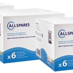 AllSpares Waterfilter 100486 / 101929 / 1022214 geschikt voor o.a. Brita Maxtra, Maxtra+ en Bosch Tassimo - 18-pack met filterpatronen