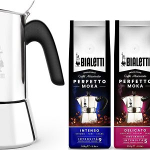 Bialetti Venus Percolator RVS 6 kops + Bialetti koffie proefpakket 3 x 250gr