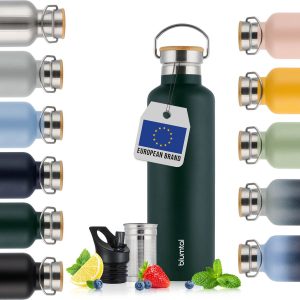 Blumtal Thermosfles 1000 ml - Dubbelwandige Thermosfles - Drinkfles - BPA Vrij - Theefles - Thermos - Donkergroen