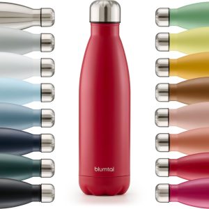 Blumtal Thermosfles - Met dubbele wand - Thermosbeker Koffie, Thee en Koele dranken - Travel Mug - 1000ml - Rood
