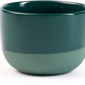 Cappuccino kopje - Half Glazed - Pine Green - Handgemaakt - Keramiek - Koffiekopjes - Espressomachine - Barista Essentials