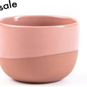 Cappuccino kopje - Half Glazed - Terracotta Pink - Handgemaakt - Keramiek - Koffiekopjes - Espressomachine - Barista Essentials