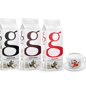 Golden Brasil koffiebonen 3kg + 1 cappuccino tas GRATIS