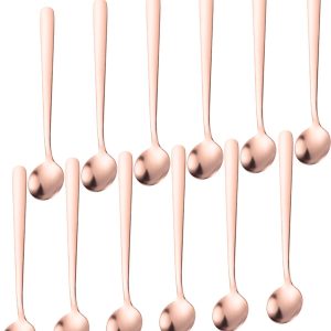 House of Husk Theelepel Set - Theelepeltjes - Koffielepels - Koffielepeltjes - RVS - 13cm - 12 Stuks - Rose Goud