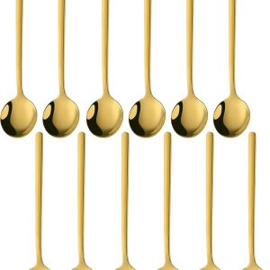 House of Husk® Theelepels Set - Theelepeltjes - Koffielepels - Koffielepeltjes - RVS - 13cm - 12 Stuks - Goud