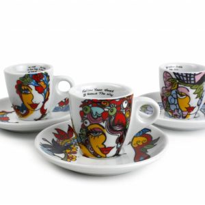 Josien Broeren Espresso kopjes 65 ml met schotels