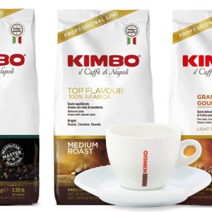 Kimbo koffiebonen Premium - Top Flavour - Gran gourmet (3x1kg) + GRATIS koffie kopje
