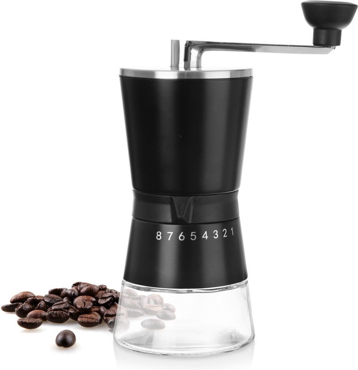 Koffiemolen Edelstaal 21 cm - Koffiemaler - Koffiebonen Maler - Bonenmaler