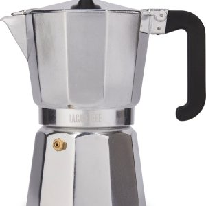 La Cafetière Venice Aluminium espressomaker met koelblijvende handgreep en knop