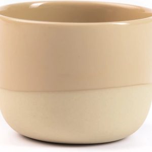 Latte kopje - Half Glazed - Sand Yellow - Handgemaakt - Keramiek - Koffiekopjes - Espressomachine - Barista Essentials