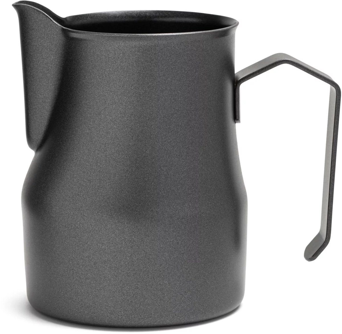 Melkkannetje Opschuim - Italiaans - Zwart, 350ml - RVS - Melkopschuimkan - Melkkan - Espressomachine - Barista Essentials