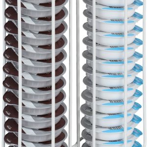 Relaxdays capsulehouder compatibel met Tassimo - voor 32 cups - wit
