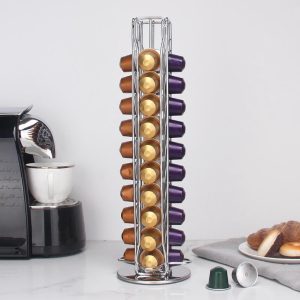 TDR-Draaibare capsulehouder - Geschikt voor Nespresso en compatible Capsules - 40stuks zilver