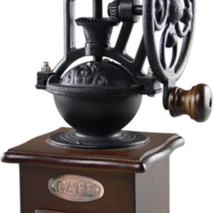 Vintage retro koffiemolen - hout, keramiek & metaal - Koffie handmolen
