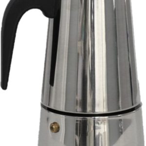 Zilveren percolator / espresso koffie apparaat voor 9 kopjes RVS - Koffiezetapparaat - Koffiezetter voor camping/caravan - Cafetiere