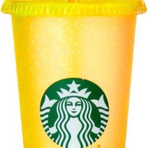 Starbucks Beker - Neon Yellow Glitter Color Change Cup - Summer 2025 - Met Rietje en Deksel - Herbruikbaar - ijskoffie beker - Milkshake beker - Tumbler - Limited Edition