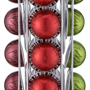 Behave Capsulehouder - 360° Draaibaar - Cuphouder - Zilverkleur - Geschikt voor 24 Nespresso Vertuo cups