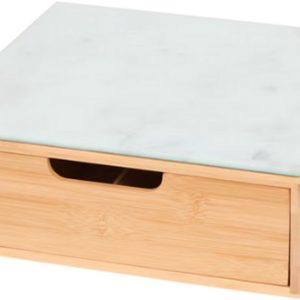 Opbergdoos voor koffie en thee - bamboe - 30x30x10 cm - Koffiecups - Bamboe koffiezetapparaat cuphouder