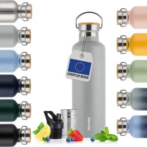 Blumtal Thermosfles 1000 ml - Dubbelwandige Thermosfles - Drinkfles - BPA Vrij - Theefles - Thermos - Grijs