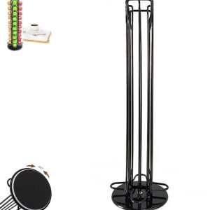 Capsulehouder - Cuphouder - Voor 40 cups - Capsulehouder voor cups - Koffiecups houder - Koffiecapsulehouder - Padhouder voor capsules - 360° draaibaar - Capsulehouders geschikt voor Nespresso cups - Gemakkelijk te reinigen - Zwart