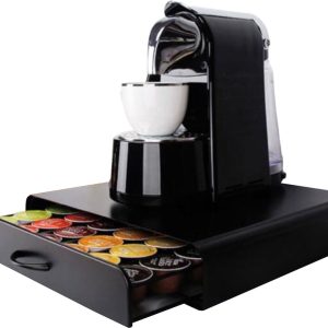 Capsulehouder met lade - Koffiecups houder voor 36 Dolce Gusto koffie cups - Anti Slip - Metaal - Zwart