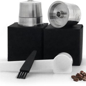 Hervulbare koffiecup capsule voor Illy koffiemachine - Illy Capsule - RVS - 2 cups - illy hervulbare koffie capsule