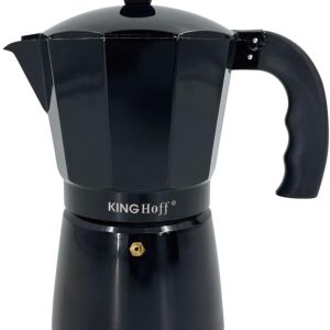 Kinghoff Aluminium Espressokoffiezetapparaat KH-1883 - 6 Kopjes - Zwart - Geschikt voor Inductie - Percolator - 300ml