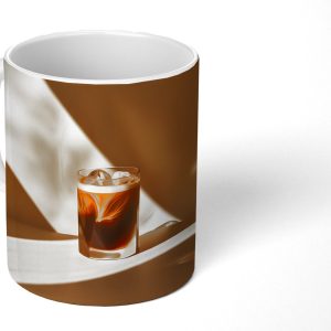 Mok - Koffiemok - Glas - Ijskoffie - Schaduw - Bruin - Mokken - 350 ML - Beker - Koffiemokken - Theemok