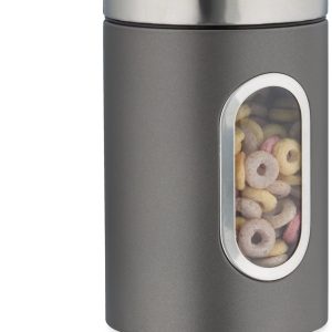 2x voorraadbus venster - koffieblik - bewaardoos - voorraadblik - voorraadpot