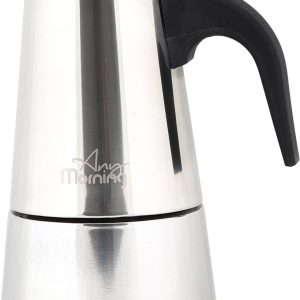 Any Morning Coffee Percolator - Espresso Maker voor Inductiekookplaat - Koffiezetapparaat - Moka Pot - 6 Kopjes Koffie - RVS - 300 ml