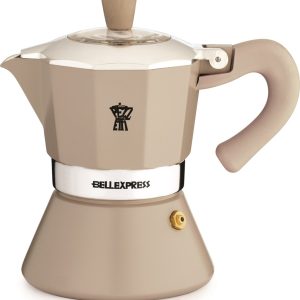 Pezzetti espressomaker - koffiemaker - 6 kops - aluminium - brons - inductie - gas - elektrisch - percolator - moka pot