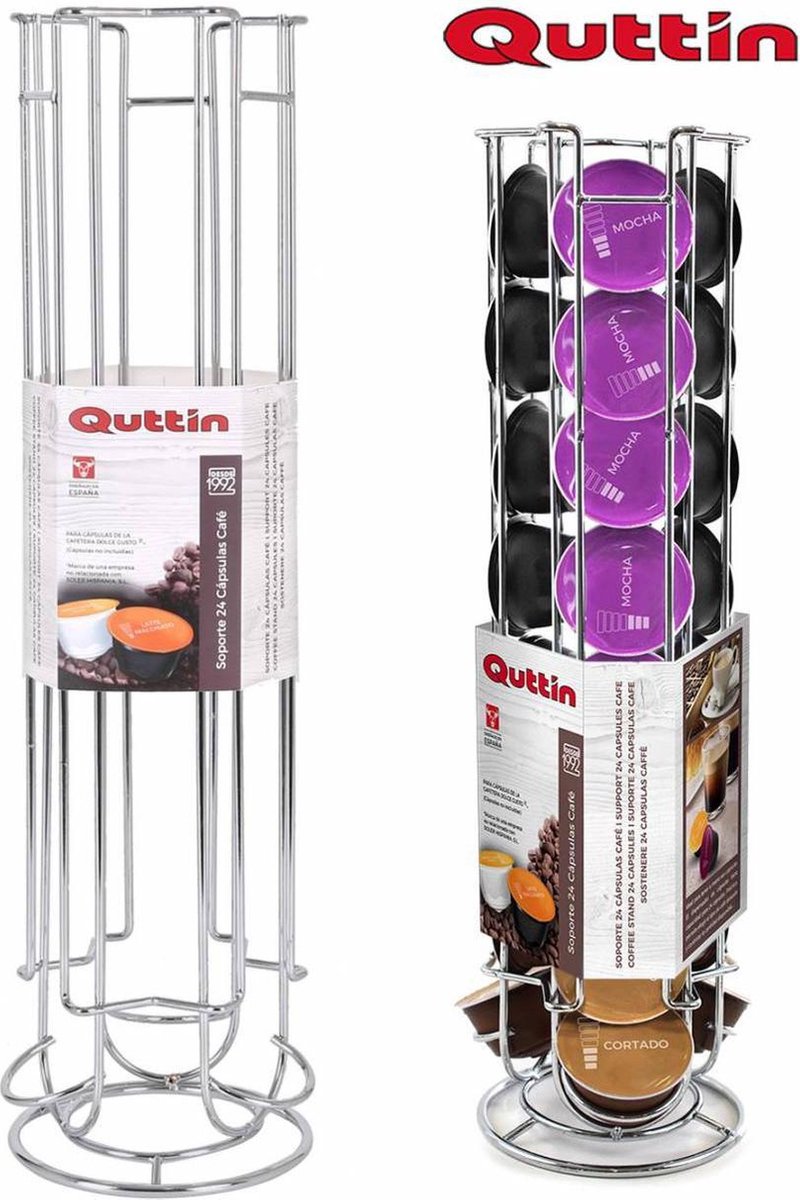 Quttin Capsulehouder - Houder voor 24 koffiecapsules - Voor Nespresso Cups