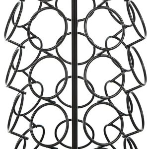 Adore Maison Barista Koffiecuphouder Carrousel - Capsulehouder voor 35 Cups - Organizer - Metaal Zwart - Draaistandaard