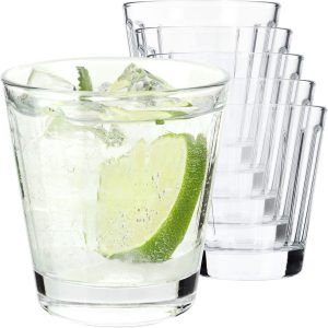 KADAX Drinkglazen, drinkglazen van neutrum calciumglas, multifunctionele drinkglazen, waterglazen, universele glazen voor dranken, mojito, ijskoffie (Amalia, 175 ml, 6)