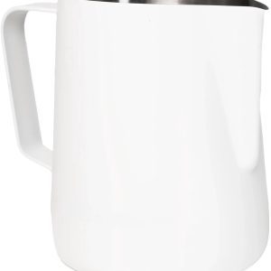 Melkkannetje Opschuim - Essentials - Wit, 550ml - RVS - Melkopschuimkan - Melkkan - Espressomachine - Barista Essentials