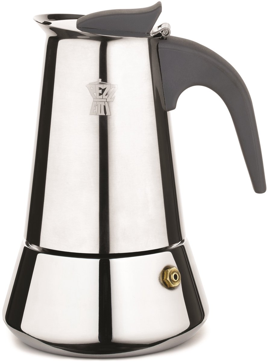 Pezzetti - Italiaanse espressomaker - koffiemaker - 4 kops - roestvrijstaal - inductie - gas - elektrisch - percolator - moka pot