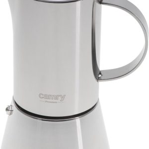 Camry CR 4425 RVS Moka Pot - 6 Kops Espresso Percolator - Geschikt voor Inductie, Gas, Keramisch & Halogeen - 350ml - Veiligheidsventiel - Vaatwasserbestendig