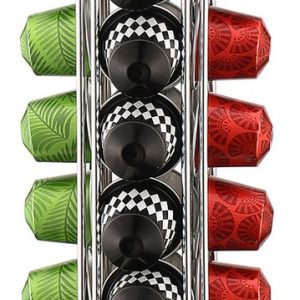 Behave Capsulehouder - 360° Draaibaar - Cuphouder - Zilverkleur - Geschikt voor 40 Nespresso capsules
