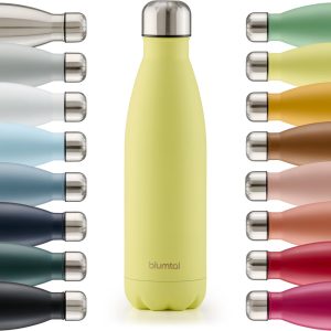 Blumtal Thermosfles - Met dubbele wand - Thermosbeker Koffie, Thee en Koele dranken - Travel Mug - 1000ml - New Yellow - Geel
