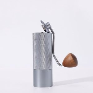 Handbediende koffiemolen, handmatige koffiemolen, koffiebonenmolen, handbediende koffiemachine (zilver)