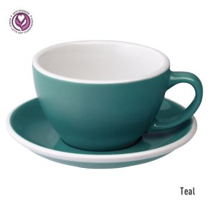 Loveramics egg café latte tas en ondertas (300ml) teal