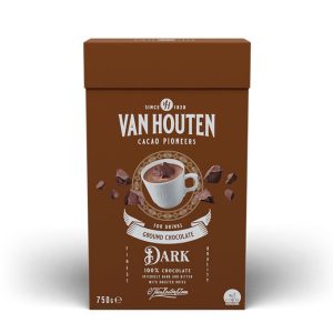 Van Houten chocolade drank ground DARK chocolate (750g) THT 25/5/24