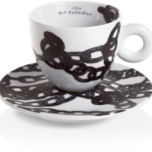 illy Art Collectie - Genesi - giftset (A) met twee cappuccino kop en schotel