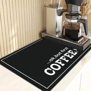 Koffiemat - Aanrechtmatje- Antislip - Tamping Mat - Coffee first - 40x50 cm