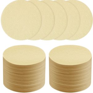 Kraftverdia - 400 Stuks Koffiefilterpapier - 58 Mm - Rond Papieren Koffiefilters - Espresso Distributie Filter - Filters - Koffie - Vervanging Van Micropapierfilters - Barista Tools - Geschikt Voor Koffie- En Espressomachines - Khaki