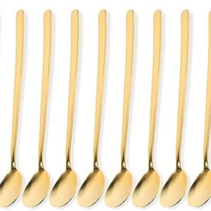 Latte Macchiato Lepels - 6 of 12 Stuks in Zwart, Zilver of Goud