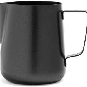 Melkkannetje Opschuim - 350ml - Essentials - Zwart - RVS - Melkopschuimkan - Melkkan - Espressomachine - Barista Essentials