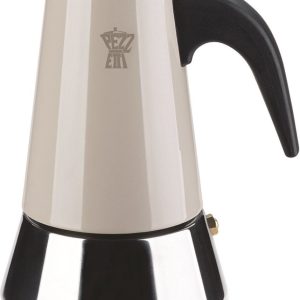 Pezzetti - Italiaanse espressomaker - koffiemaker - 10 kops - roestvrijstaal - inductie - gas - elektrisch - percolator - moka pot - grijs