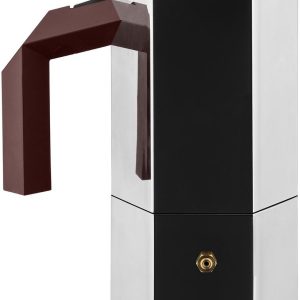 Alessi Menhir inductie espresso koffiemaker 6 kop + filter adaptor voor 3 kop